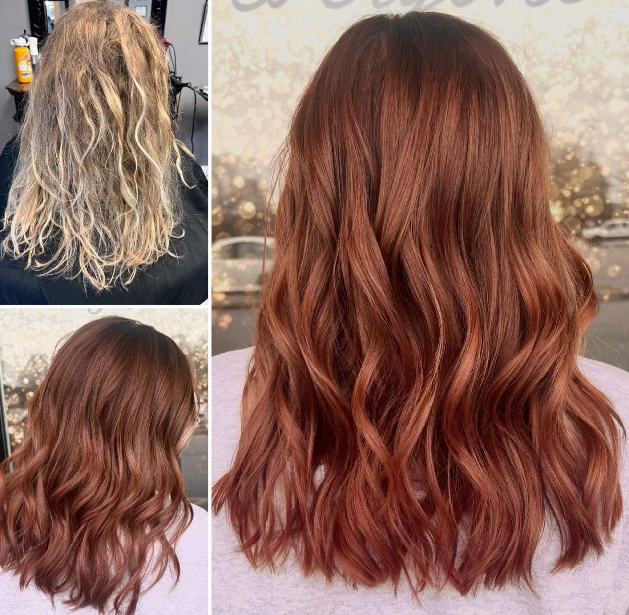 Women red hair coloring