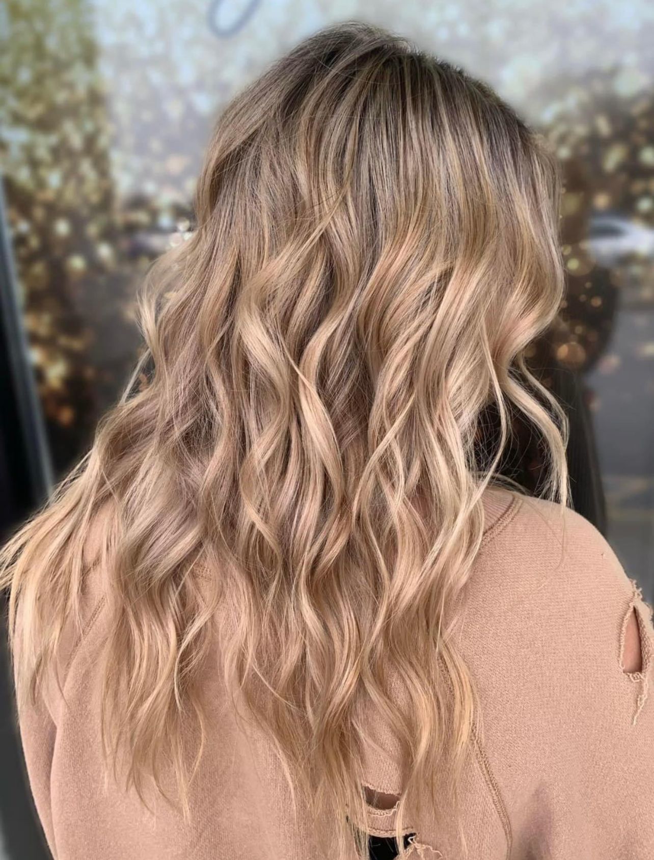 Balayage with highlights