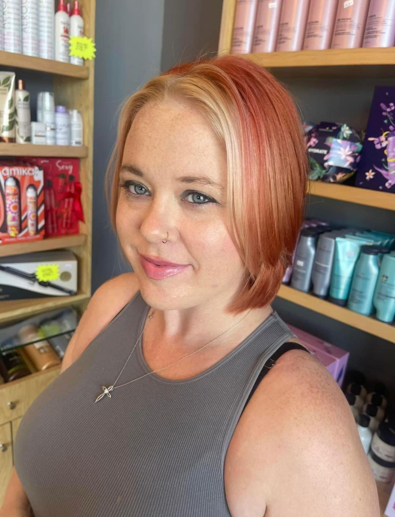 Blonde and red hair color