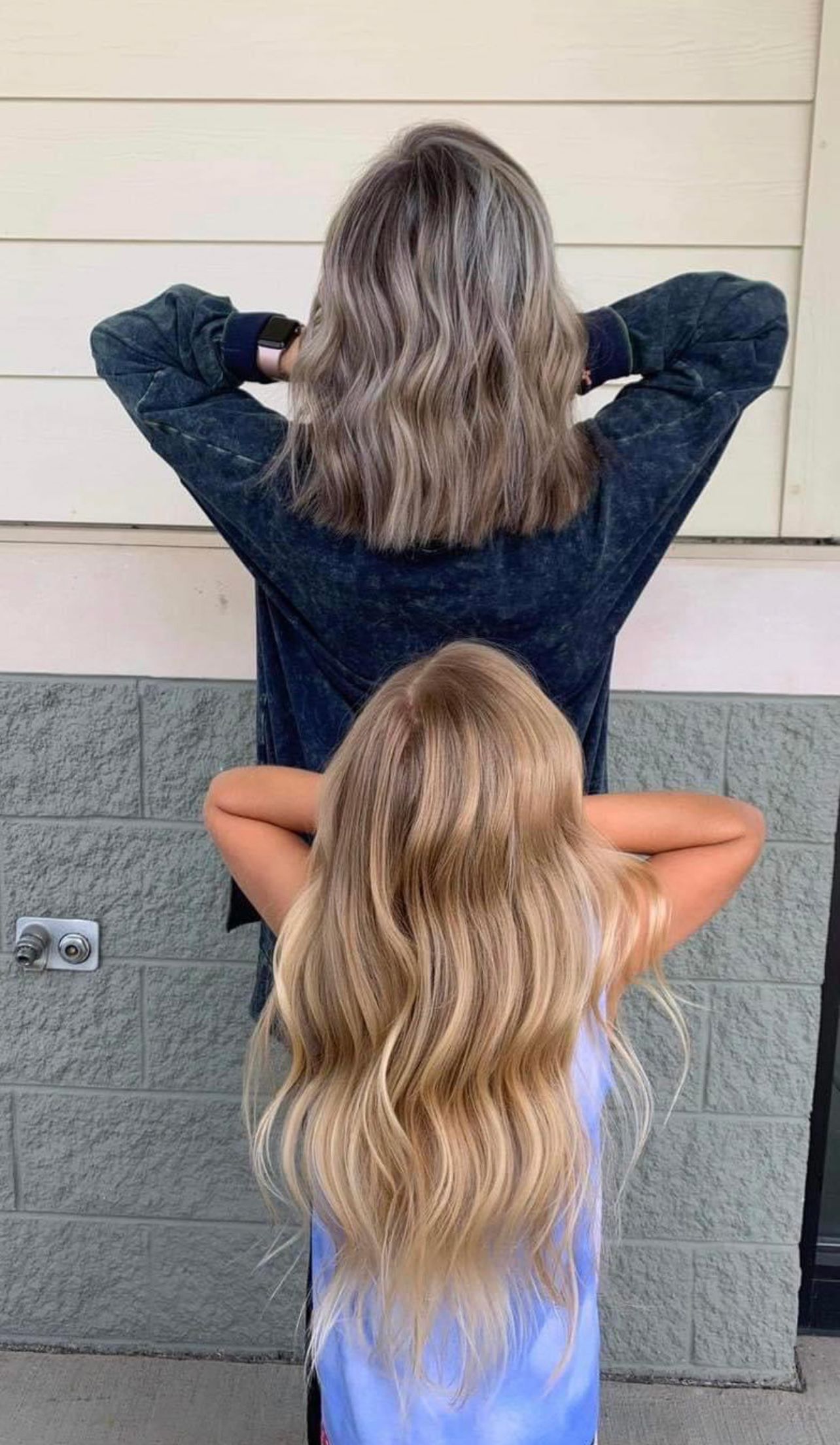 Mom and daughter hair style