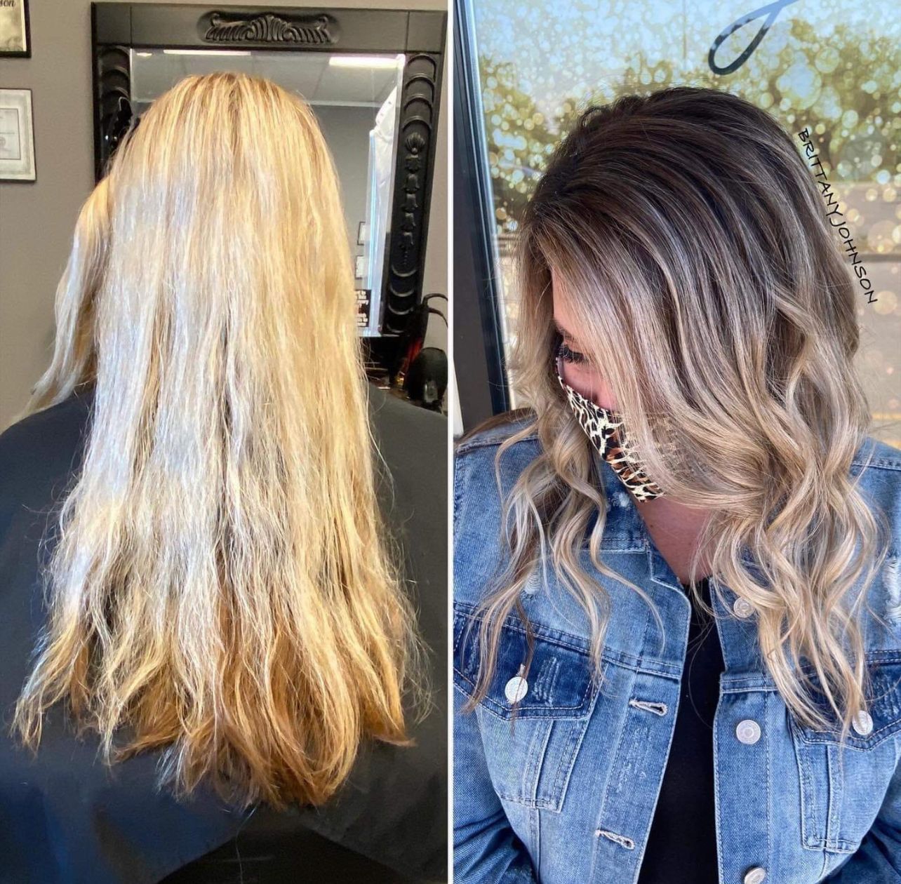 Before and after haircut