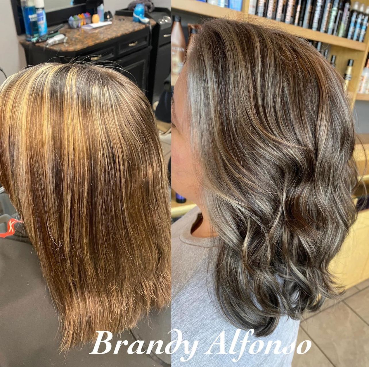 Before and after haircut and style