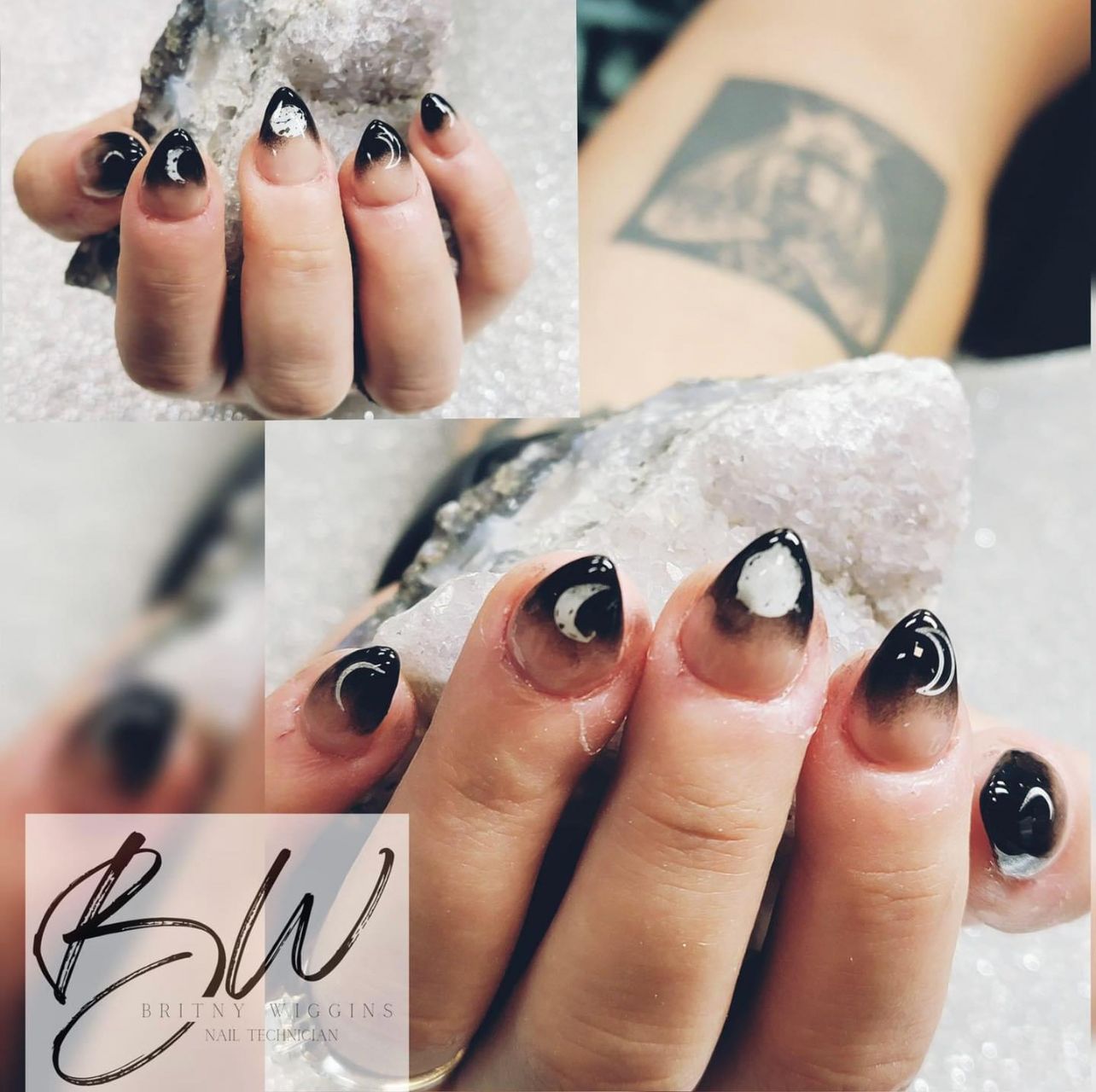 Moon nail art