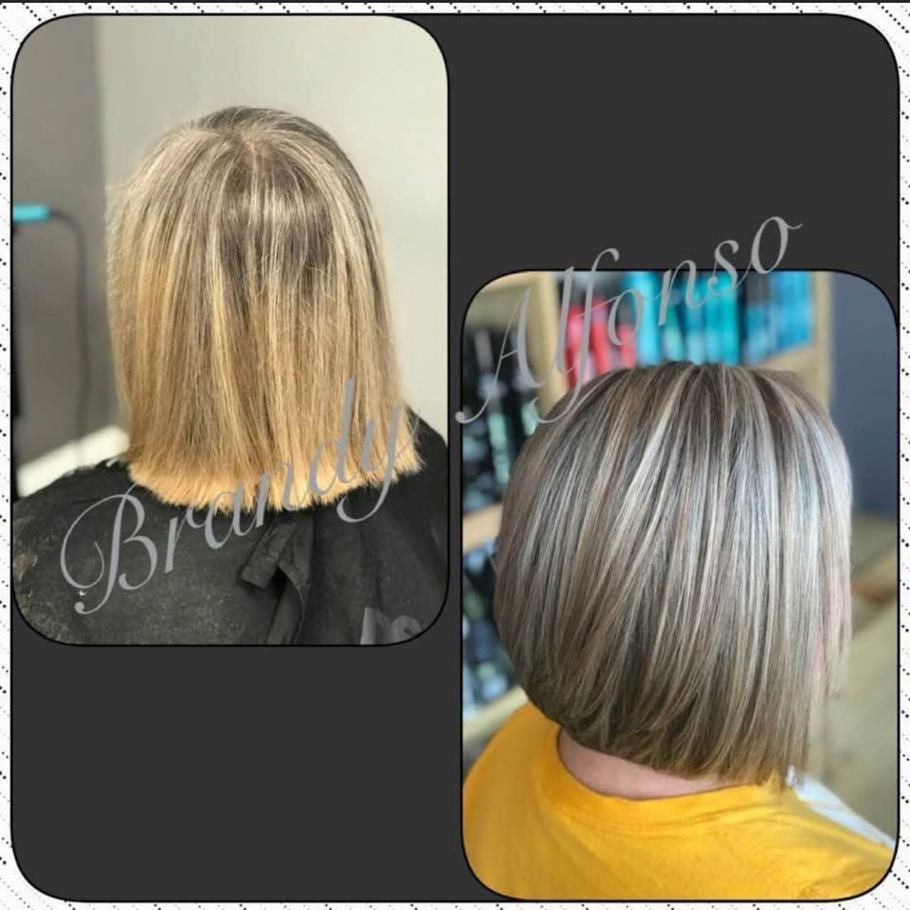 Before and after short haircut