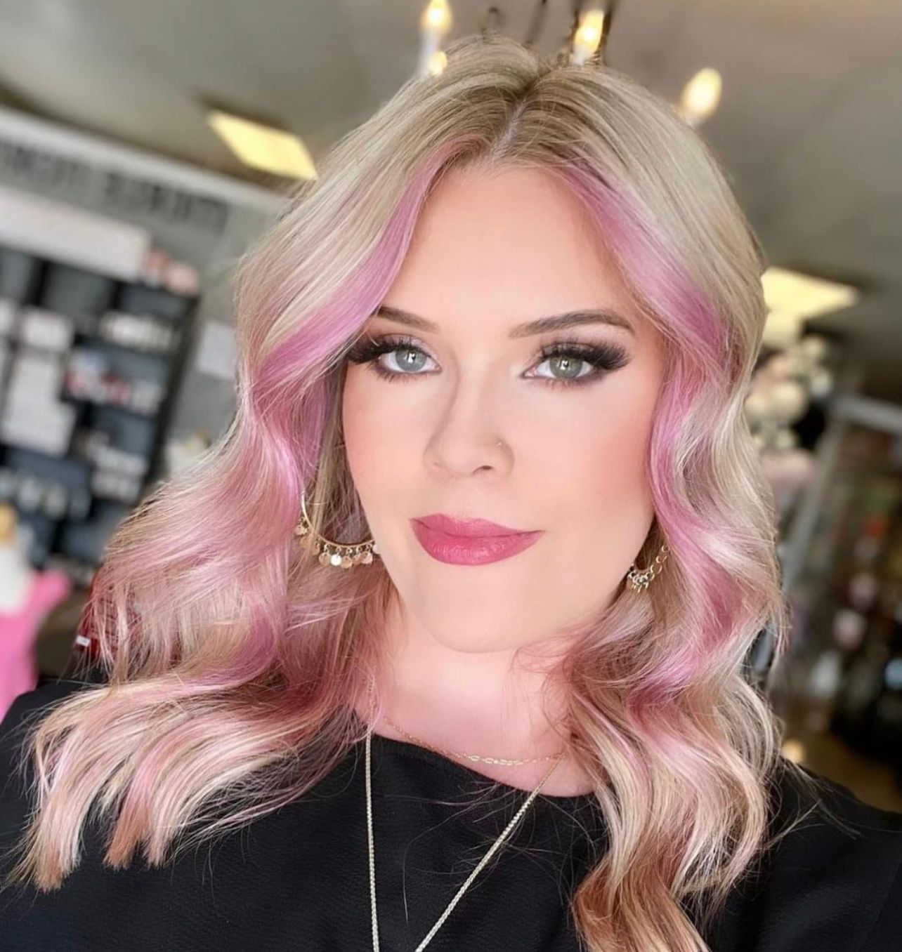 Pink accent highlights