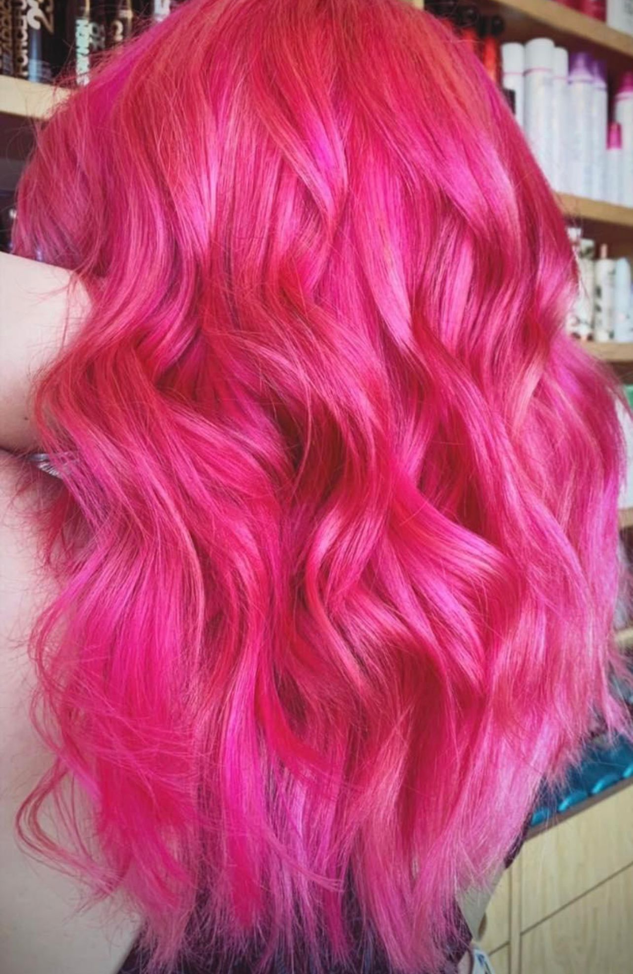 Long pink hair