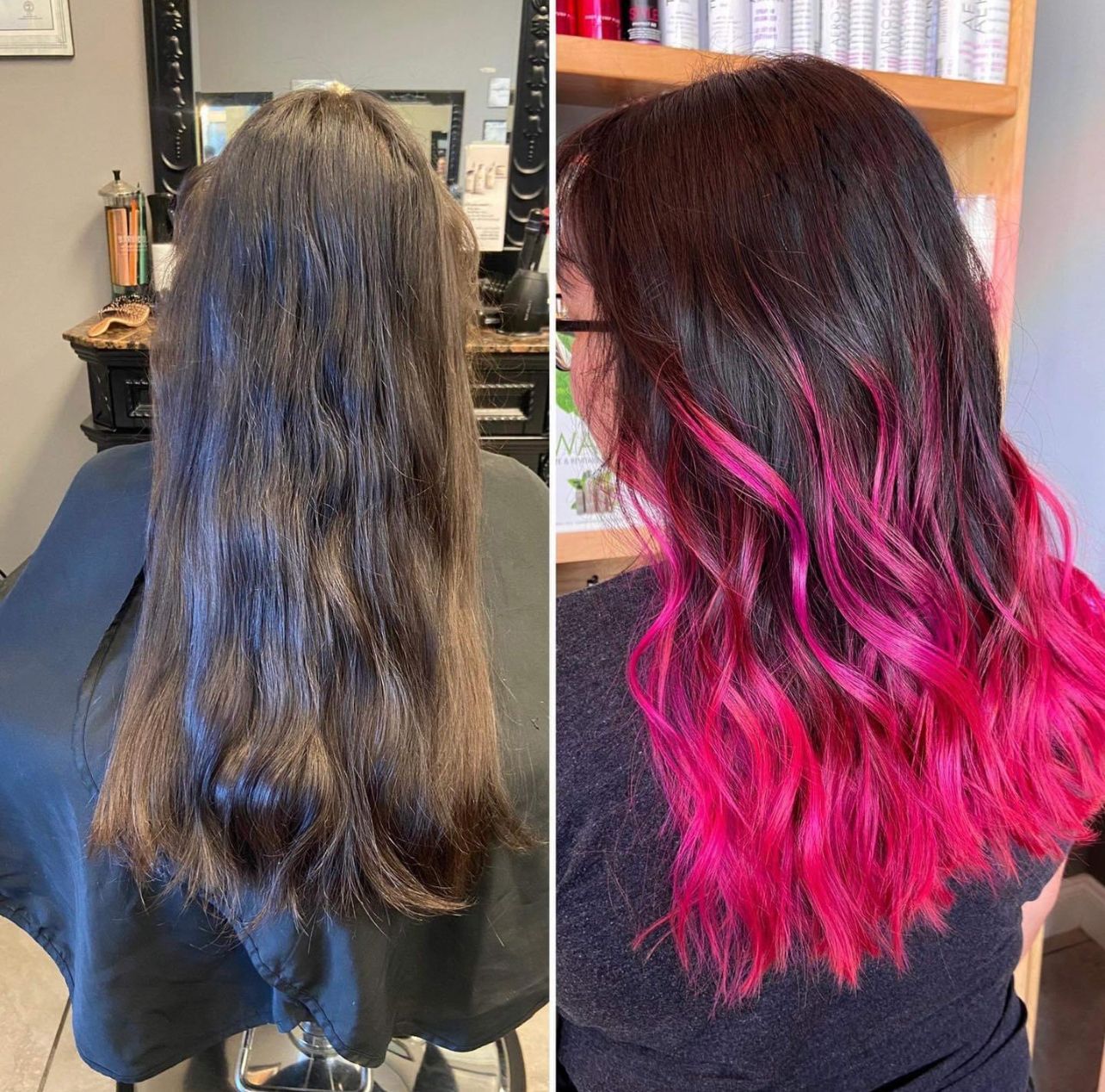 Before and after accent highlights