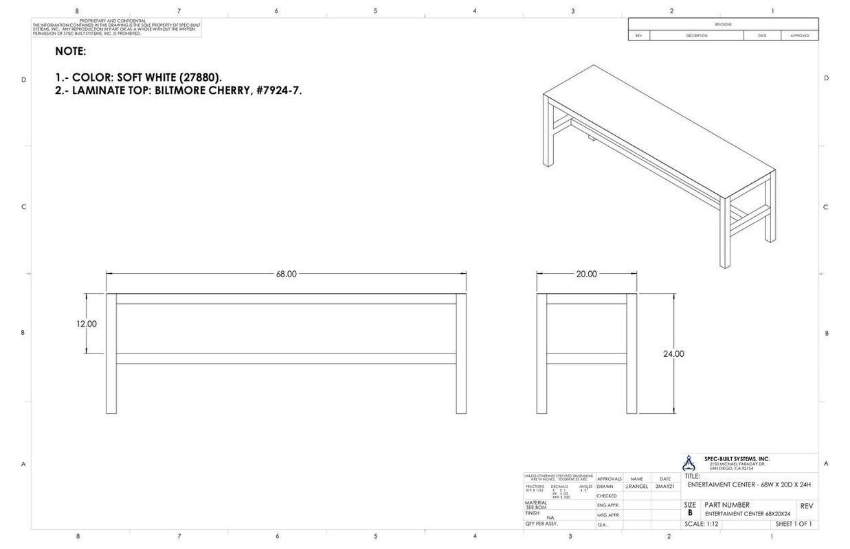 A blueprint of a wooden bench with dimensions, including top view and side view.