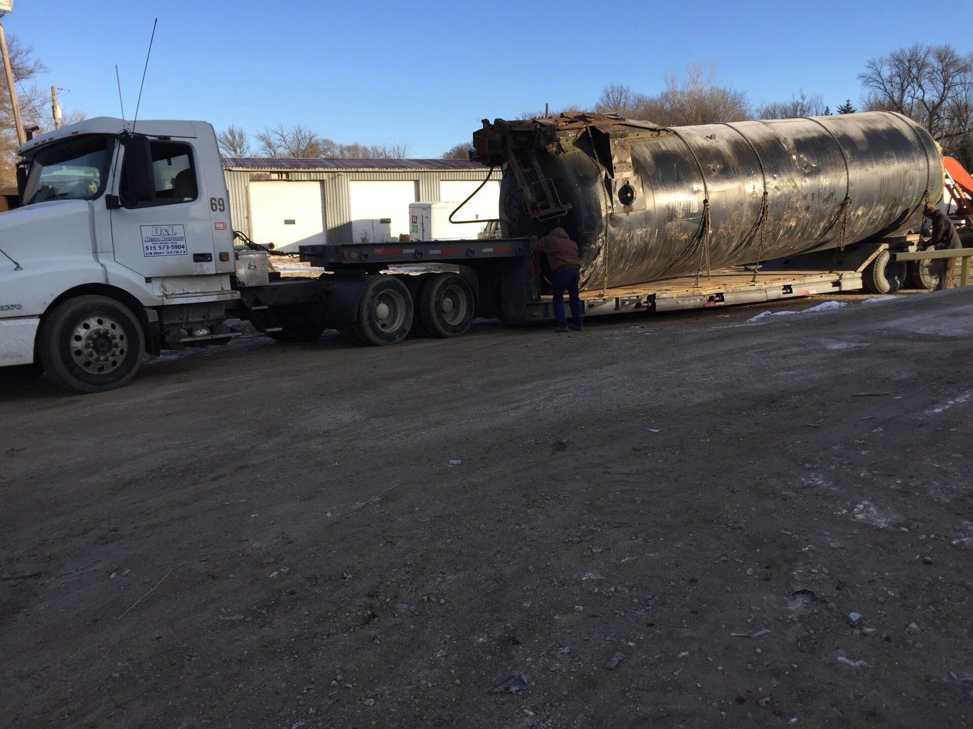 Truck carrying scrap metal
