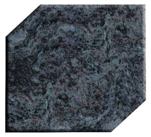 Dark gray speckled octagonal stone tile on a white background