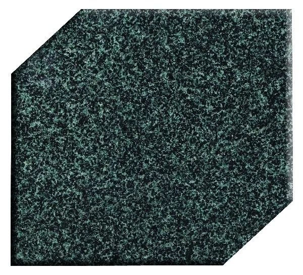 Dark green speckled square tile with two clipped corners