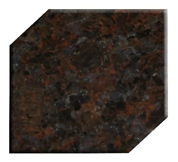Dark marbled stone tile with clipped corners