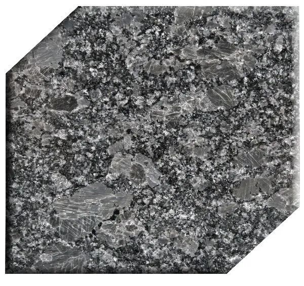 Gray speckled granite slab with a rough, polished stone texture