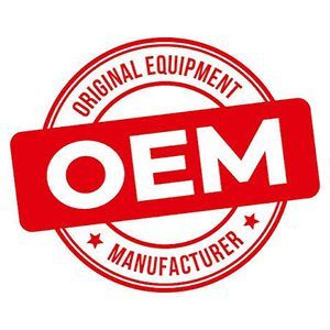 Red OEM stamp with circular “Original Equipment Manufacturer” text on white background