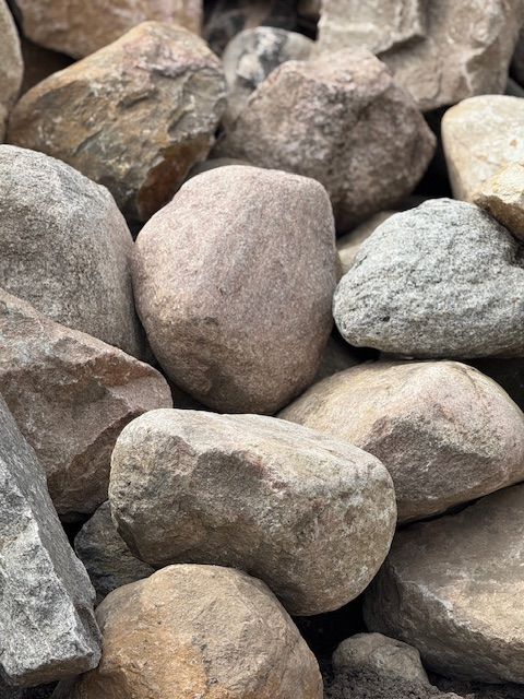 A pile of rocks sitting on top of each other.
