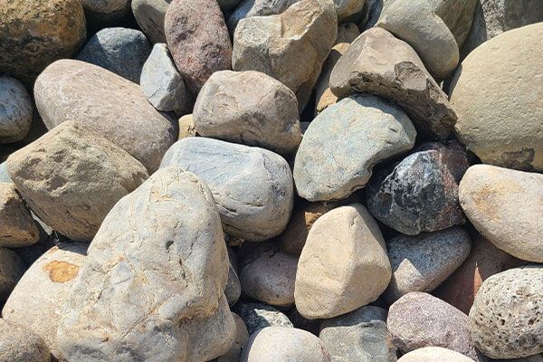 A pile of rocks sitting on top of each other.