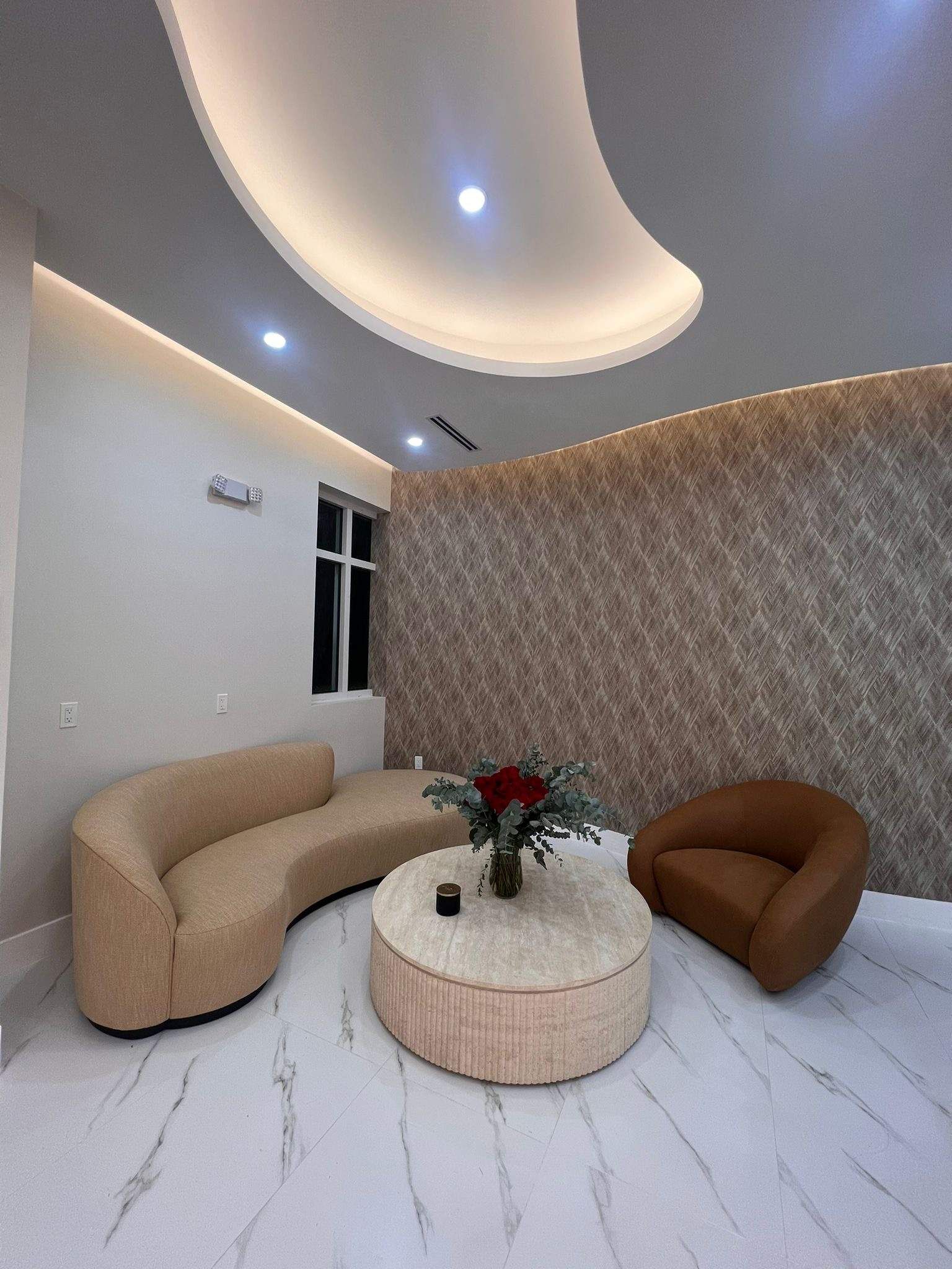 An office check-in area