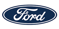 Ford logo in white script on a blue oval background