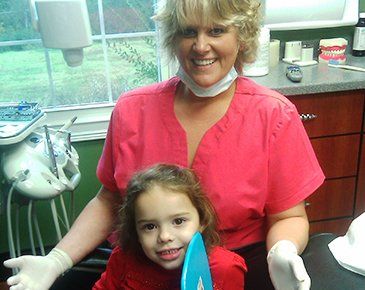 dentist and child patient