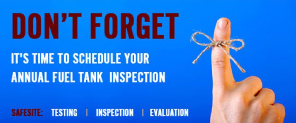 Annual fuel tank inspection banner