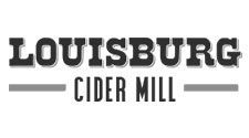 Louisburg Cider Mill logo in black and white; text reads