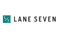 Logo of Lane Seven with teal square and text.