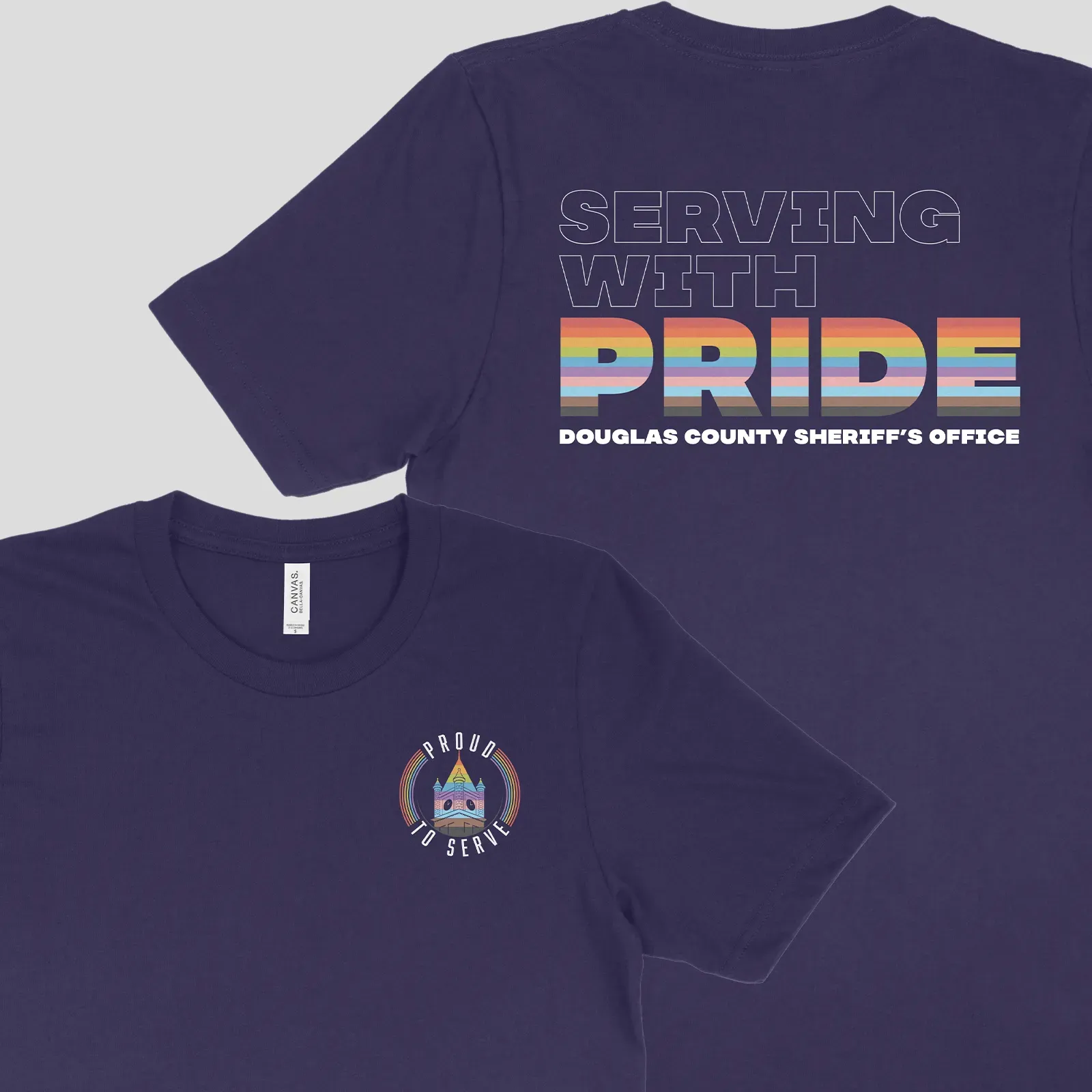 Dark blue shirt with 