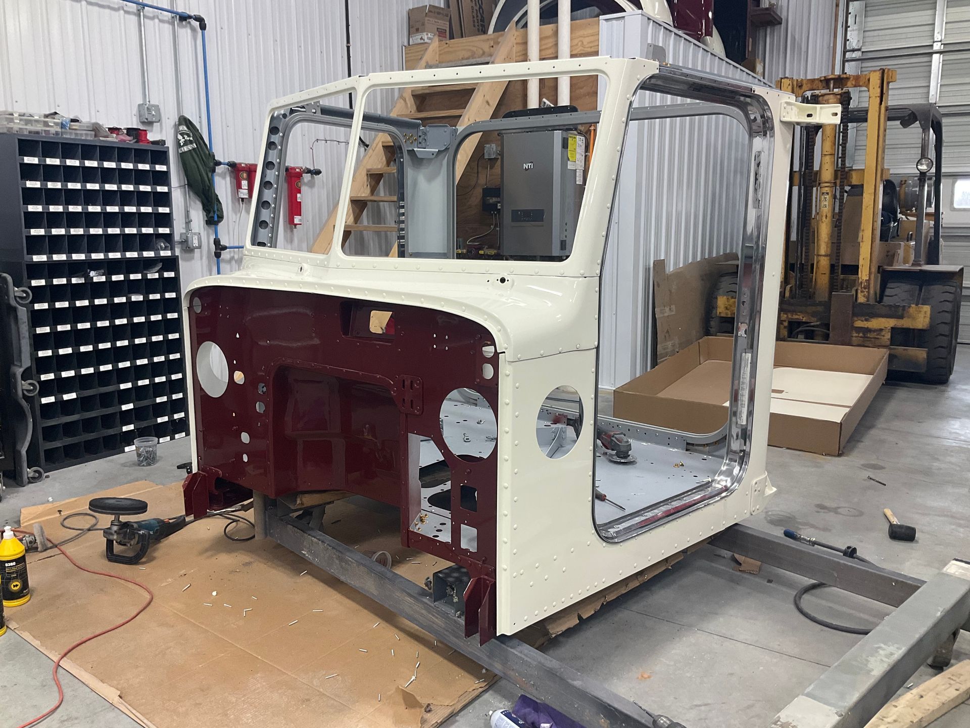 Fiberglass repair, structure of truck