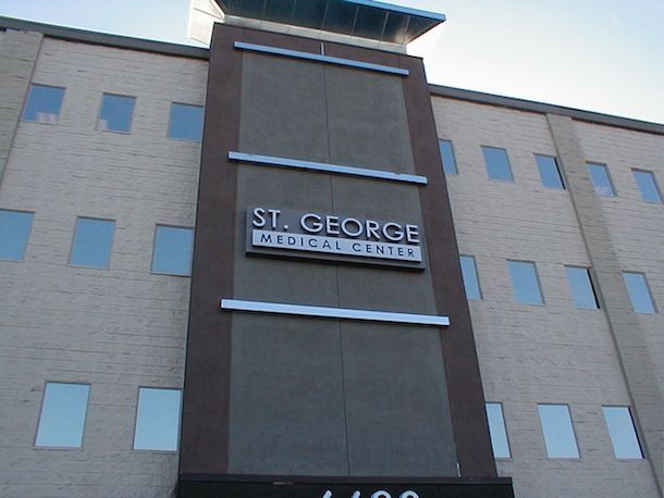 A st. george medical center building with lots of windows