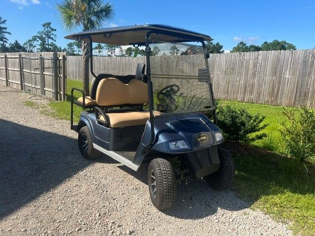 silver golf cart