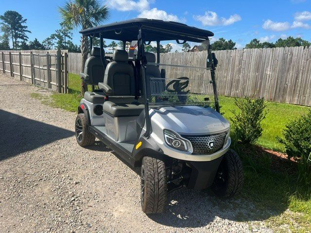 silver golf cart