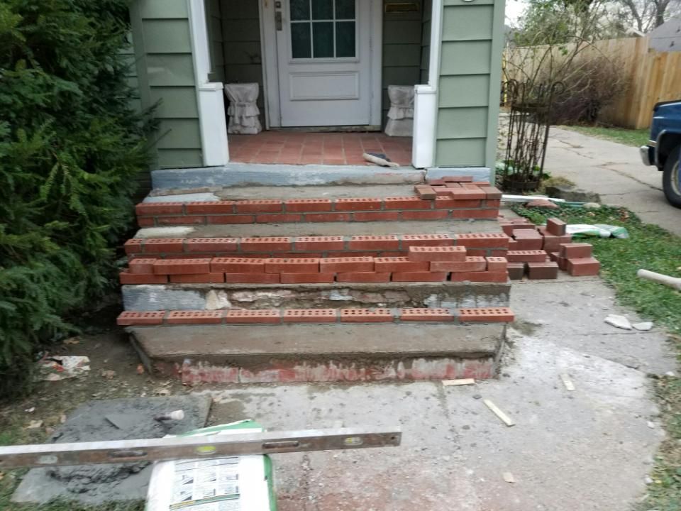 Brick Front Steps Restoration