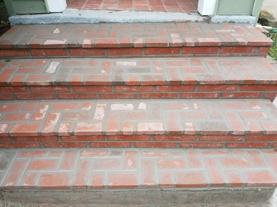 Brick Front Steps Restoration