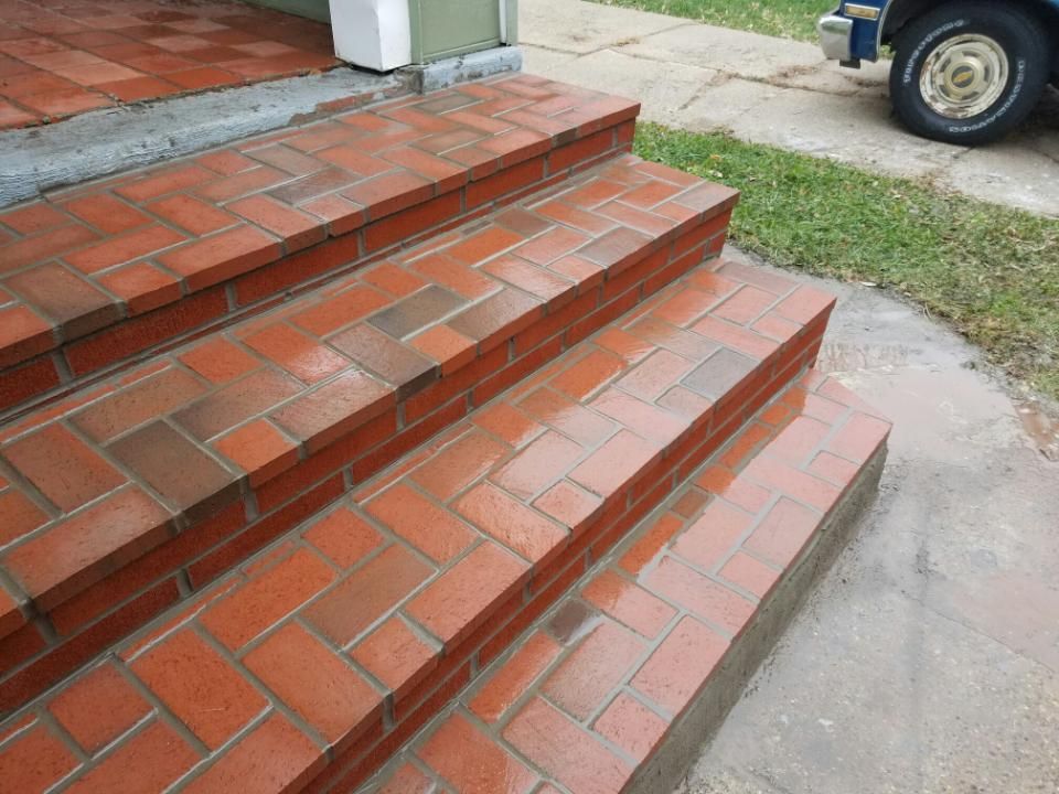 Brick Front Steps Restoration