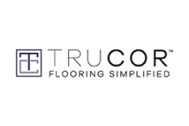 The logo for trucor flooring simplified is on a white background.