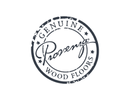 Genuine provence wood floors logo on a white background