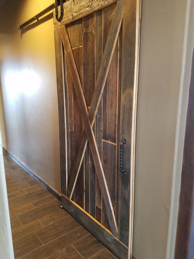 Wooden sliding door