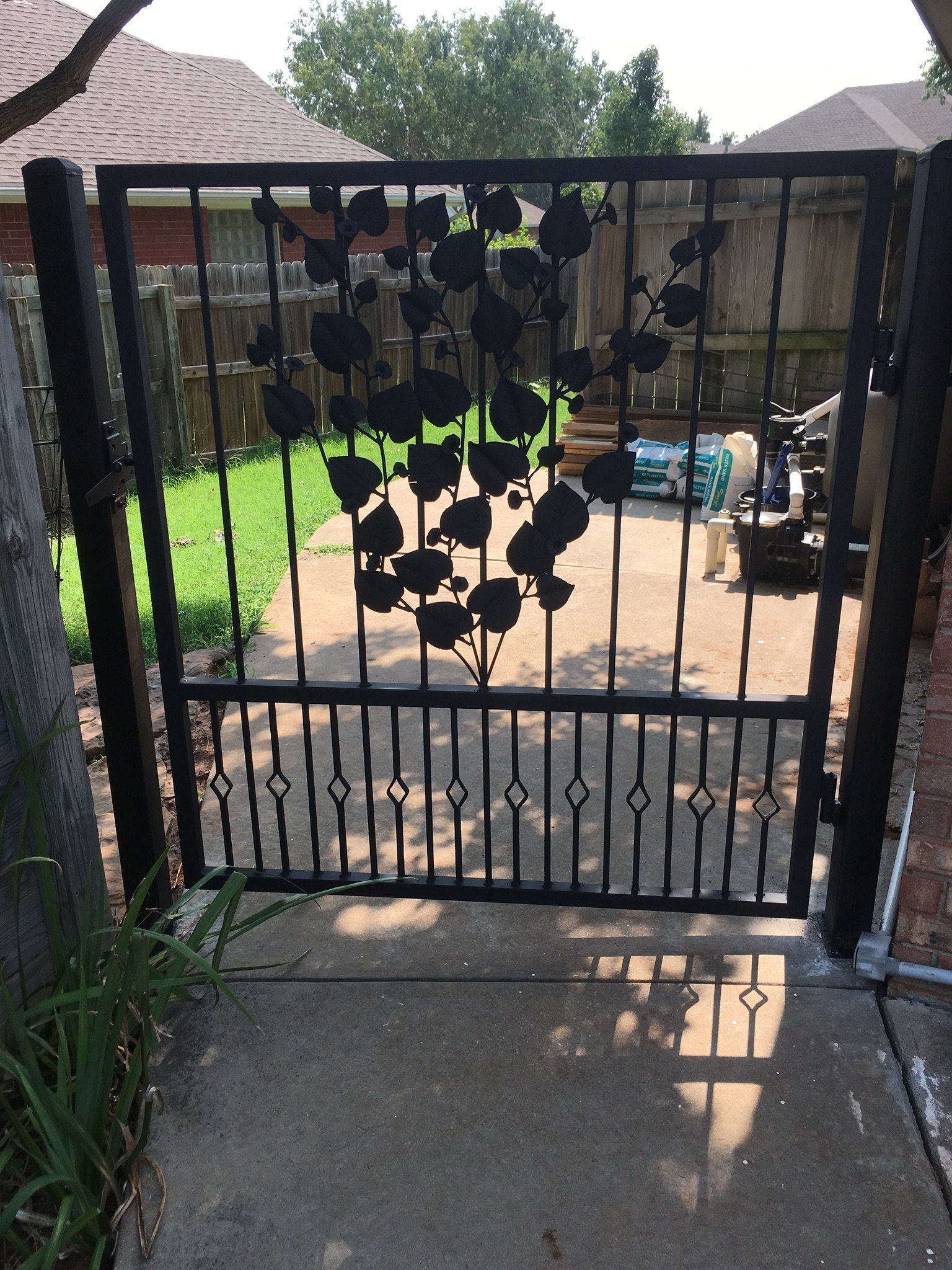 Ornamental iron gate