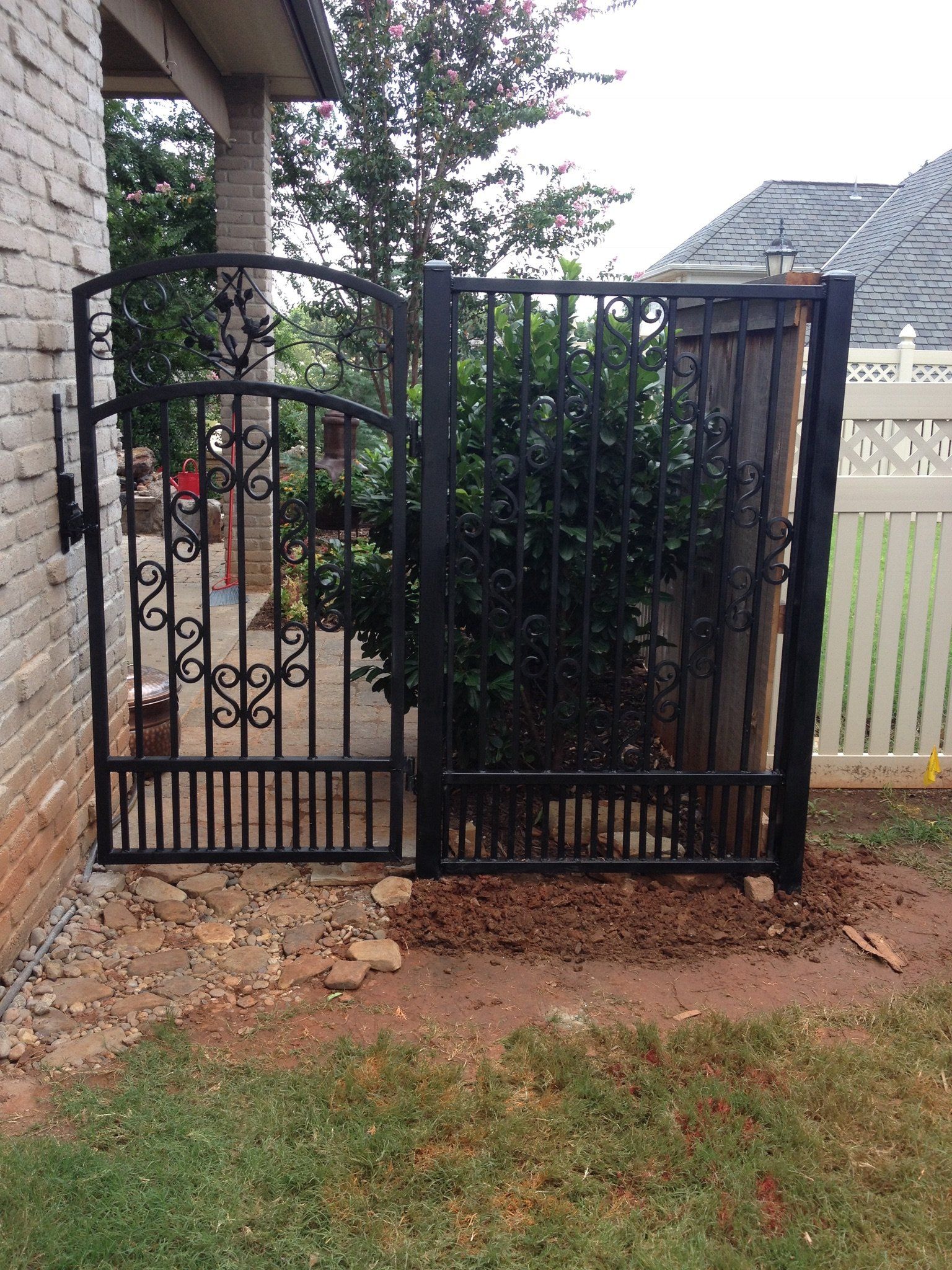 Ornamental iron gate