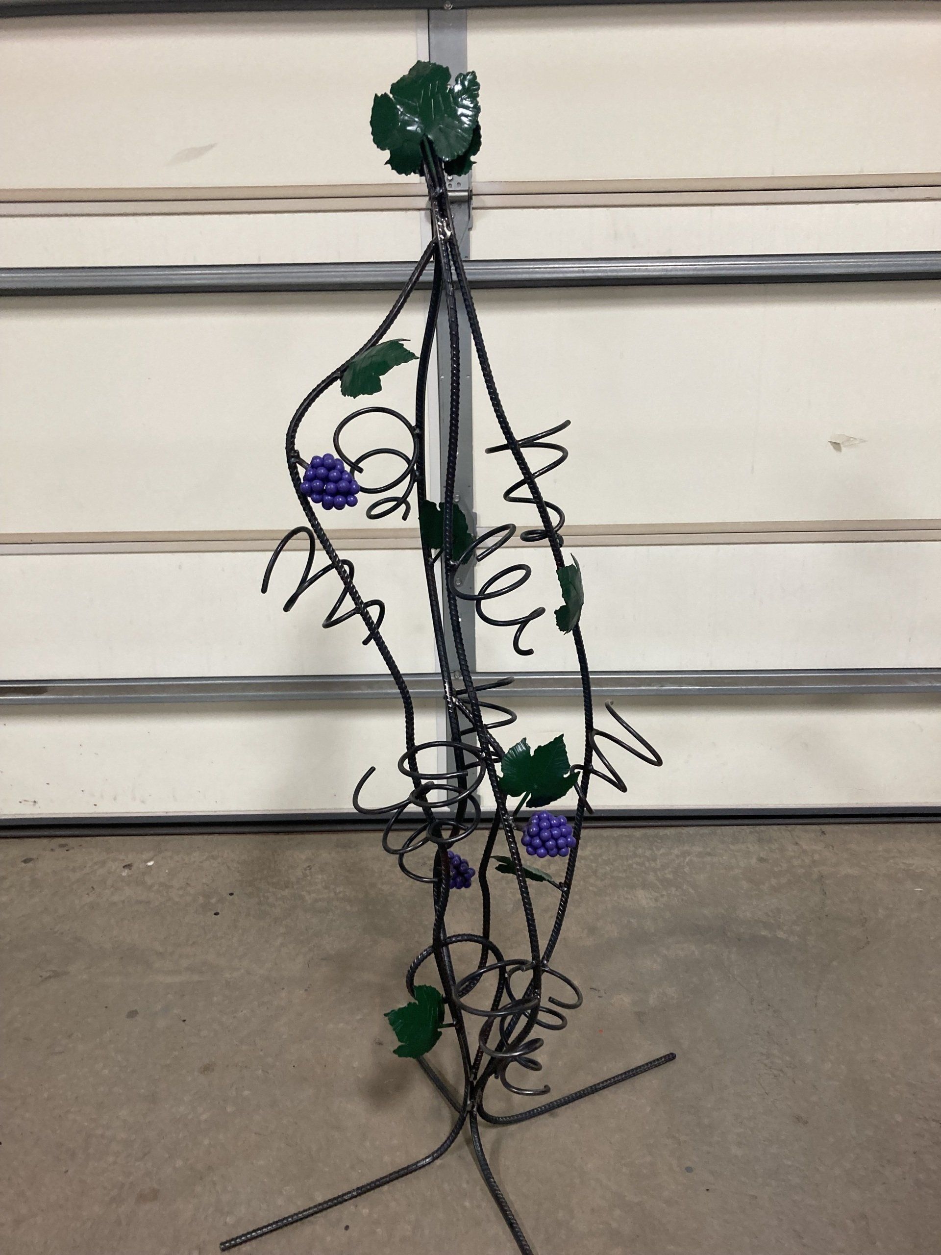 metalwork with purple accent