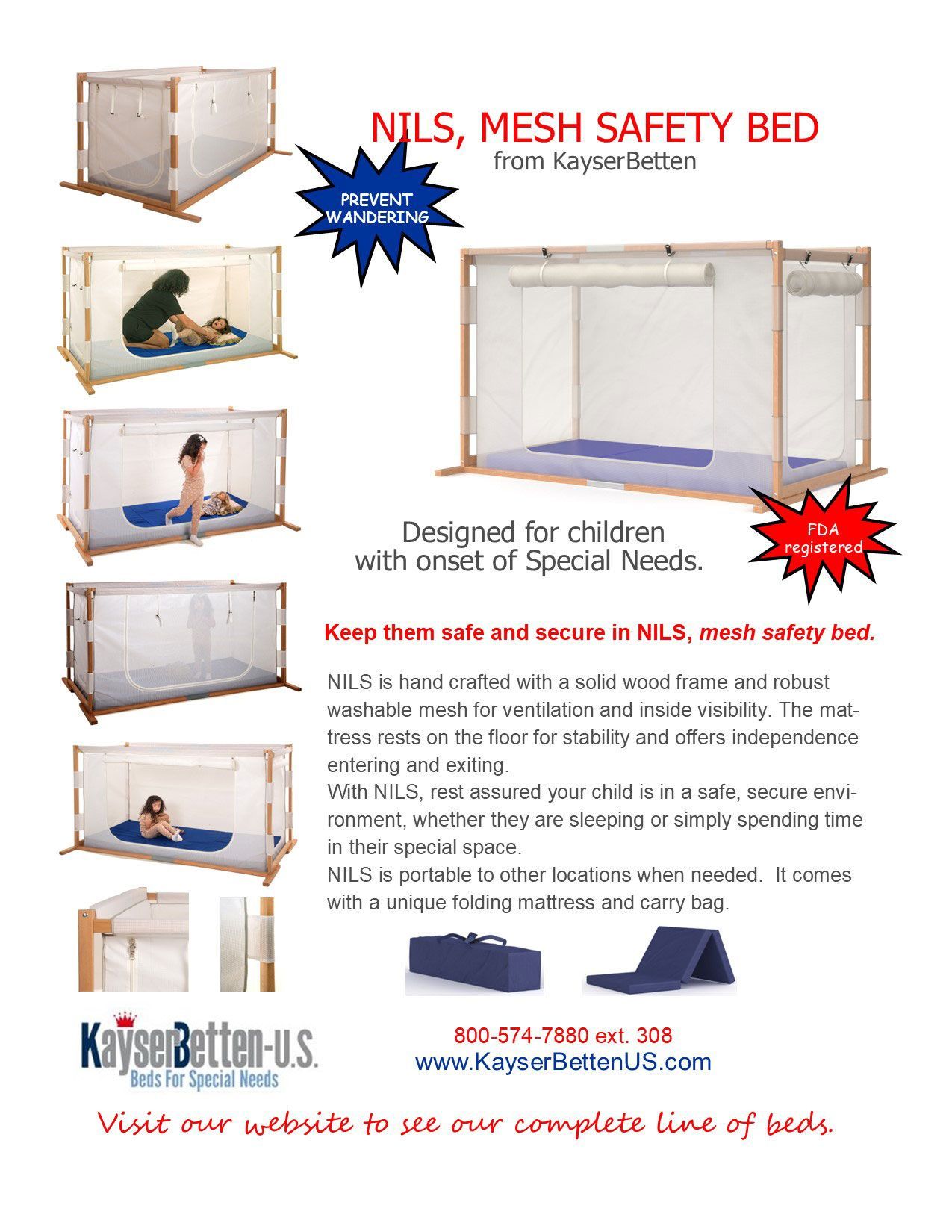 NILS Mesh Safety Bed