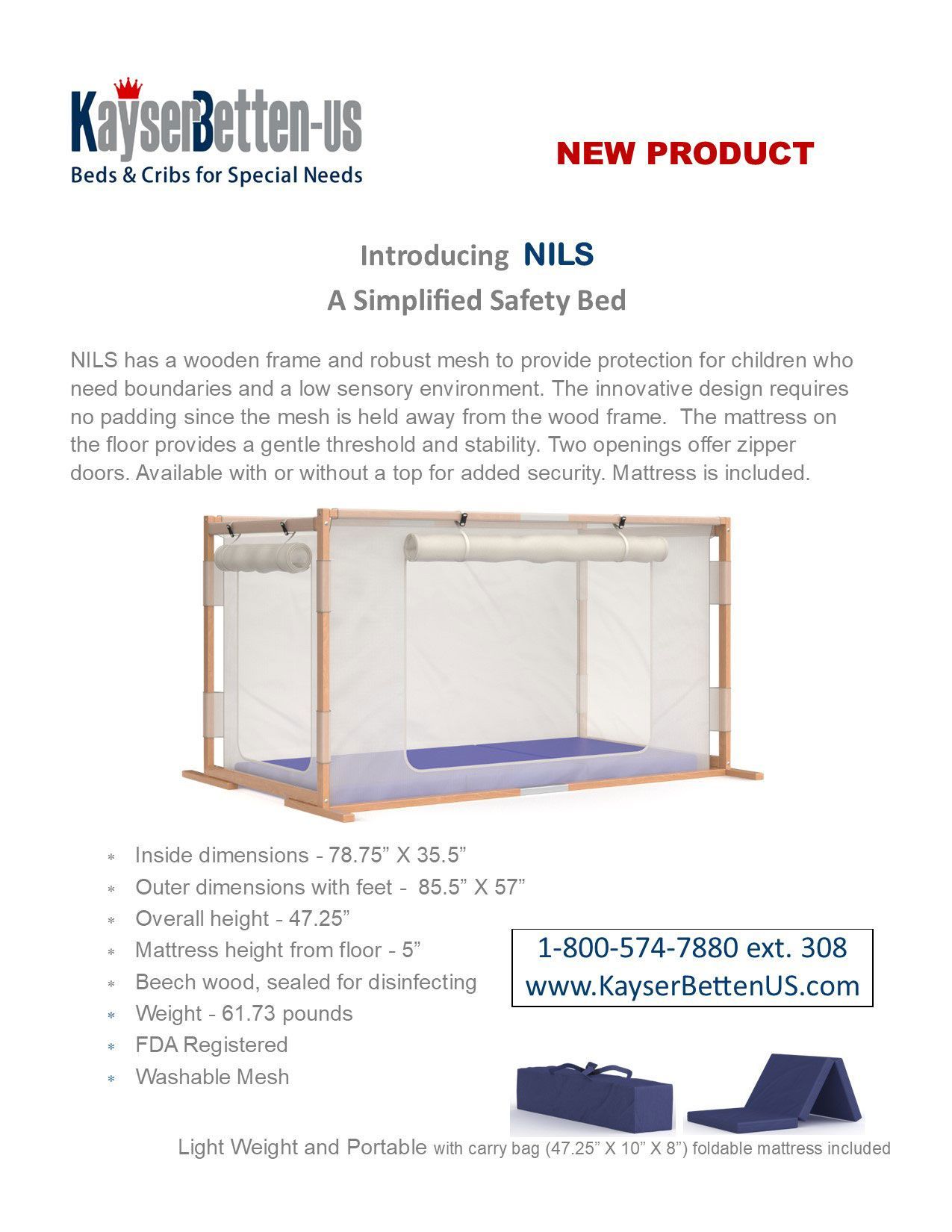 NILS Simplified Safety Bed