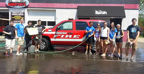 people in front of the store