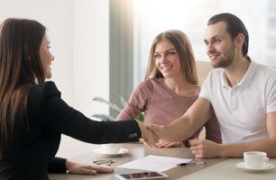 Meeting with agent in office