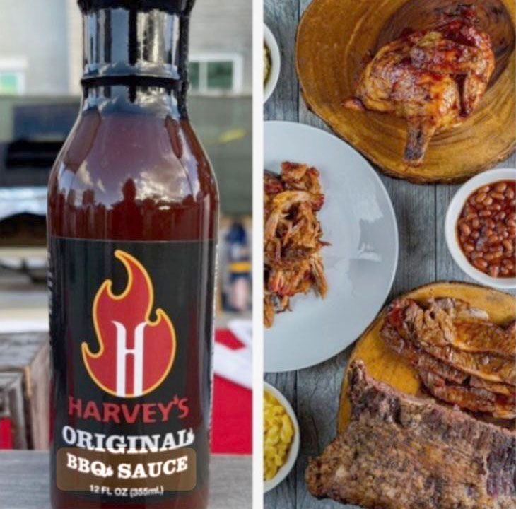 BBQ meal with ribs, pulled pork, chicken, baked beans, and corn