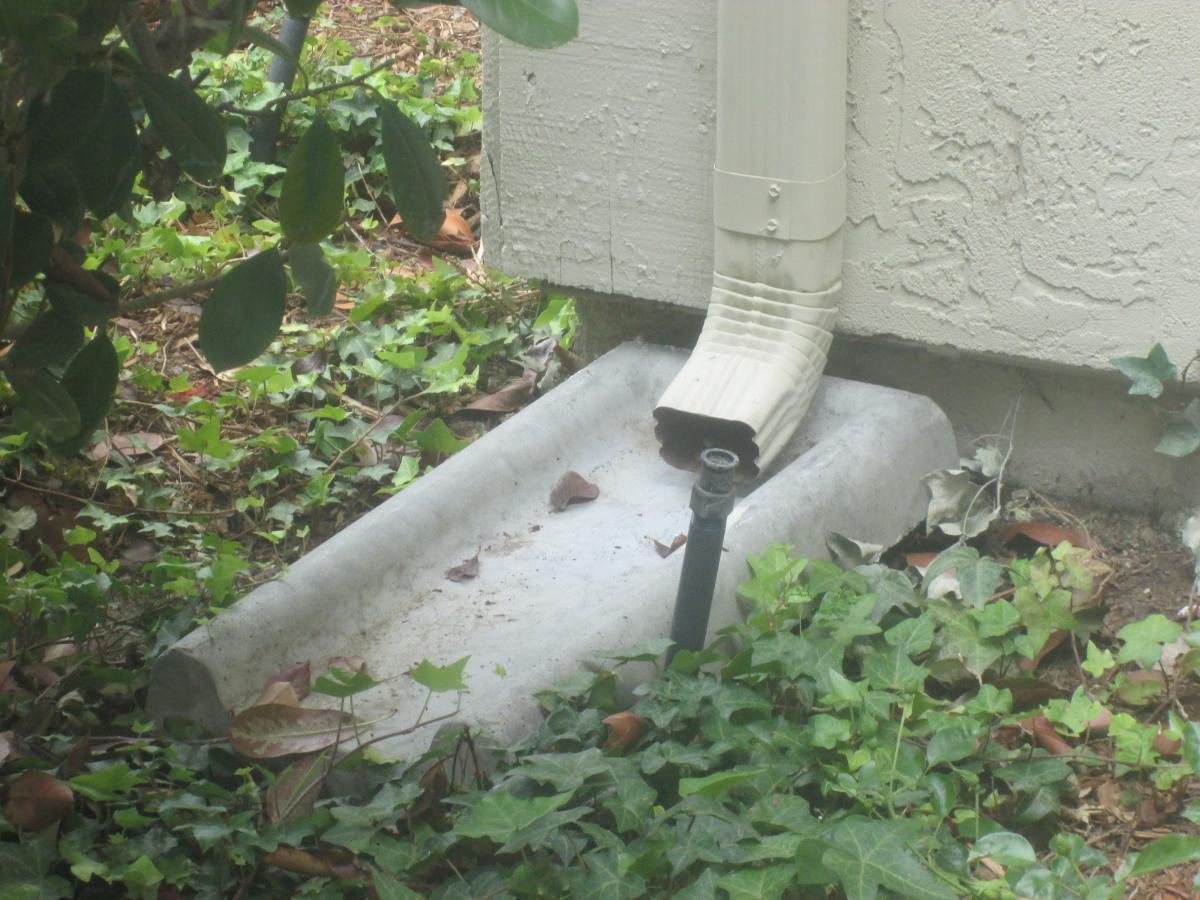 white downspout