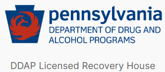 Pennsylvania Department of Drug and Alcohol Programs DDAP Licensed Recovery House logo