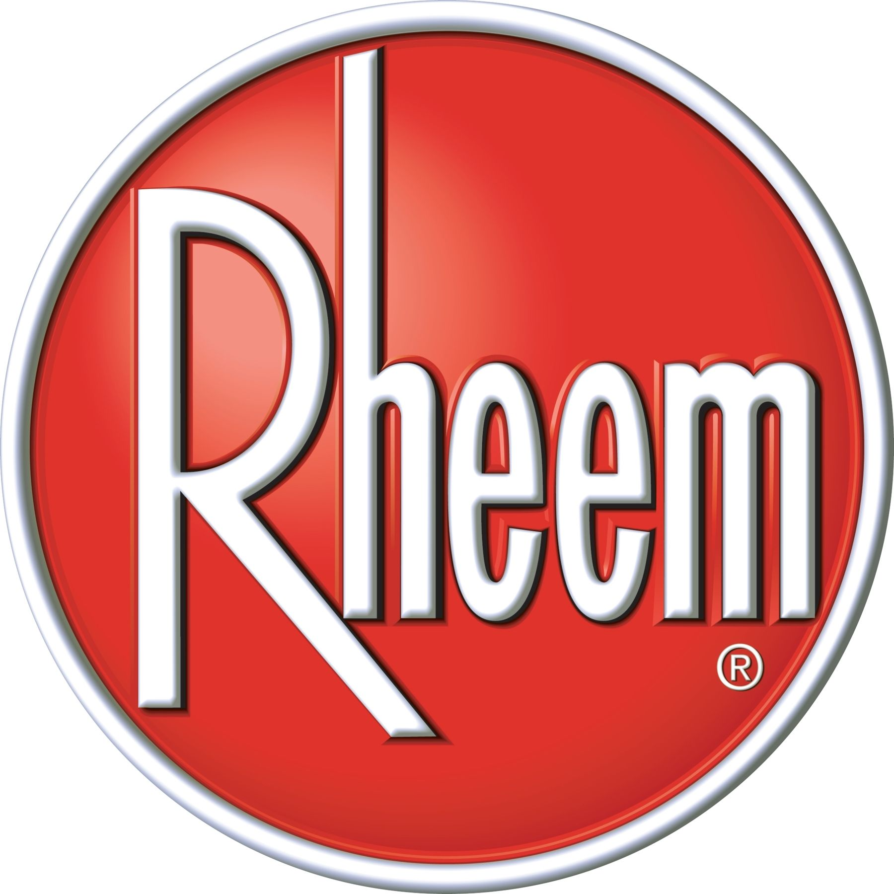 Rheem logo: White text 