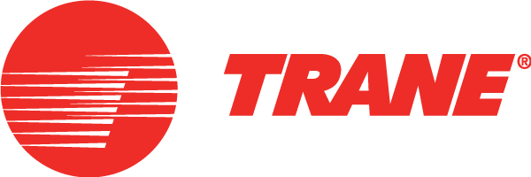 Trane logo: Red circle with lines, 
