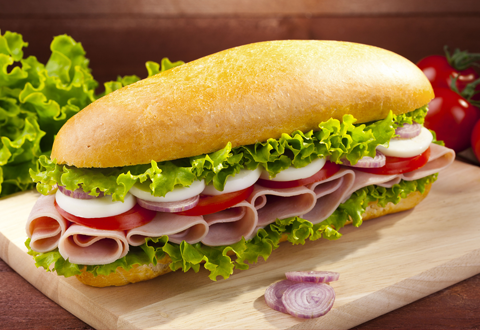 Huge meat sandwich